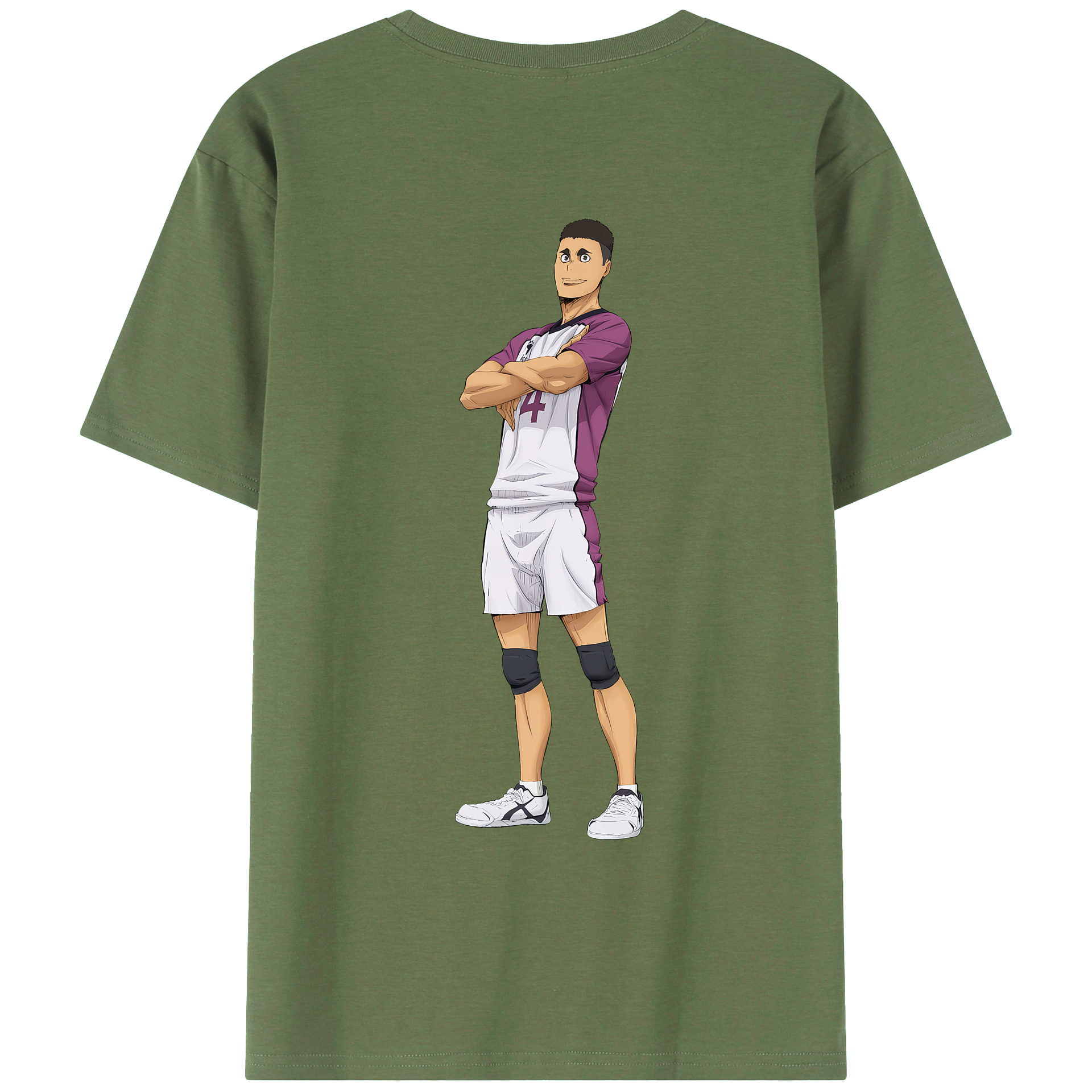 （画像用） ハイキュー!! Haikyu!! 綿100％ メンズ半袖Tシャツ（バックプリント） 通気性